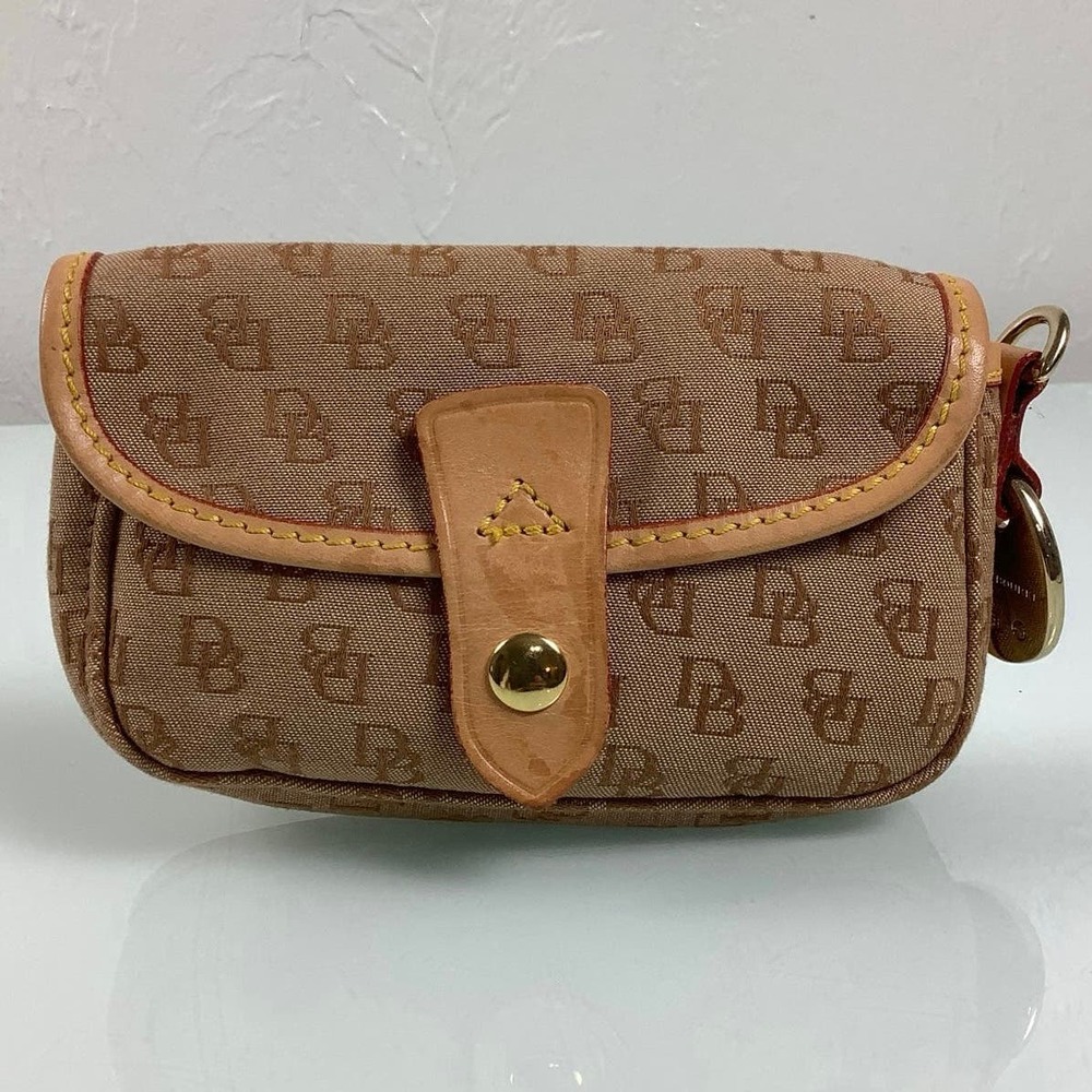 Dooney & Bourke Accessories Mini pouch Bag Tan Large Duck Logo